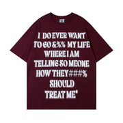 Printed Letter Cotton Short Sleeve Men