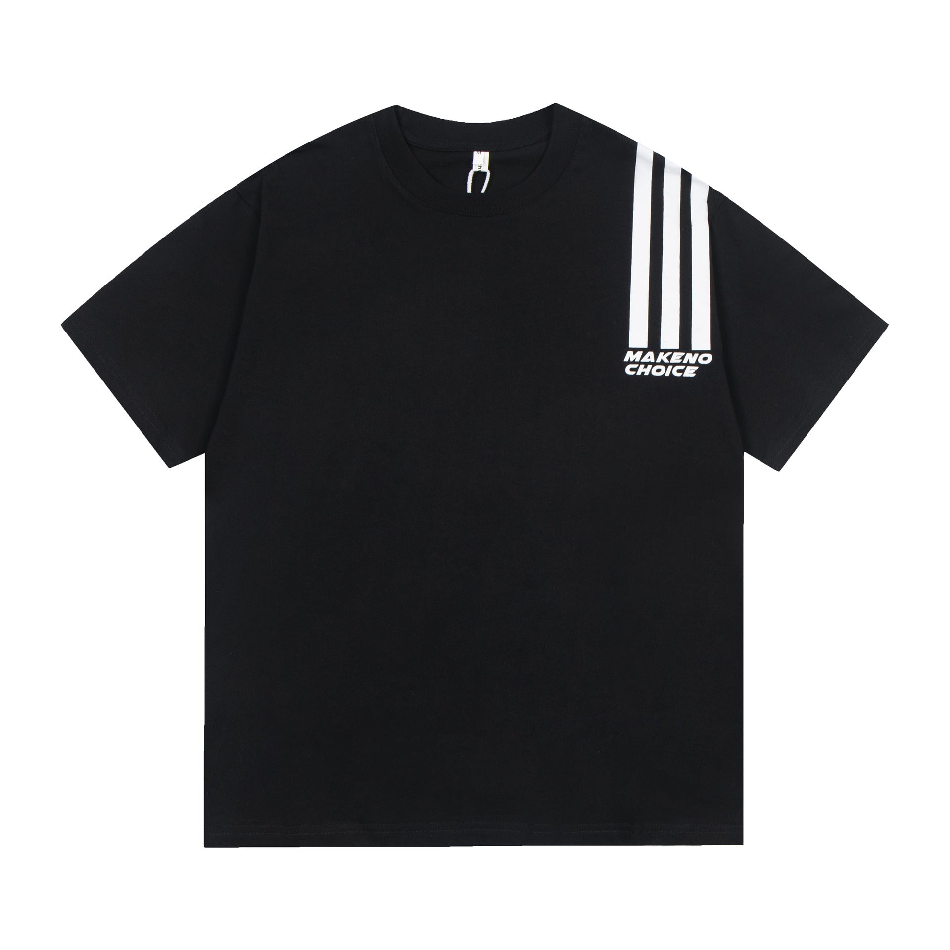 Three Bars Printed Striped Short Sleeve Men