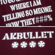 Printed Letter Cotton Short Sleeve Men
