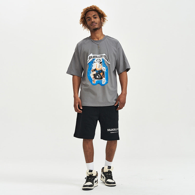 Digital Printing Short Sleeve Men And Women