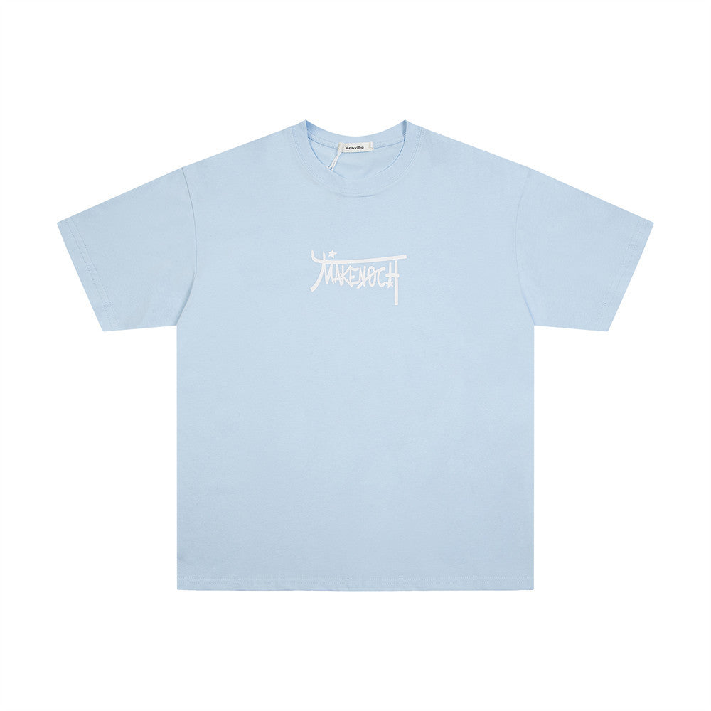 Hand Painted Letter Print Short-sleeve Men