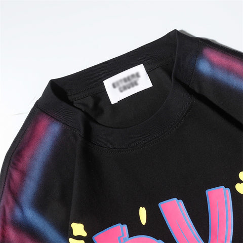 Printed Short Sleeve Cotton Round Neck Men