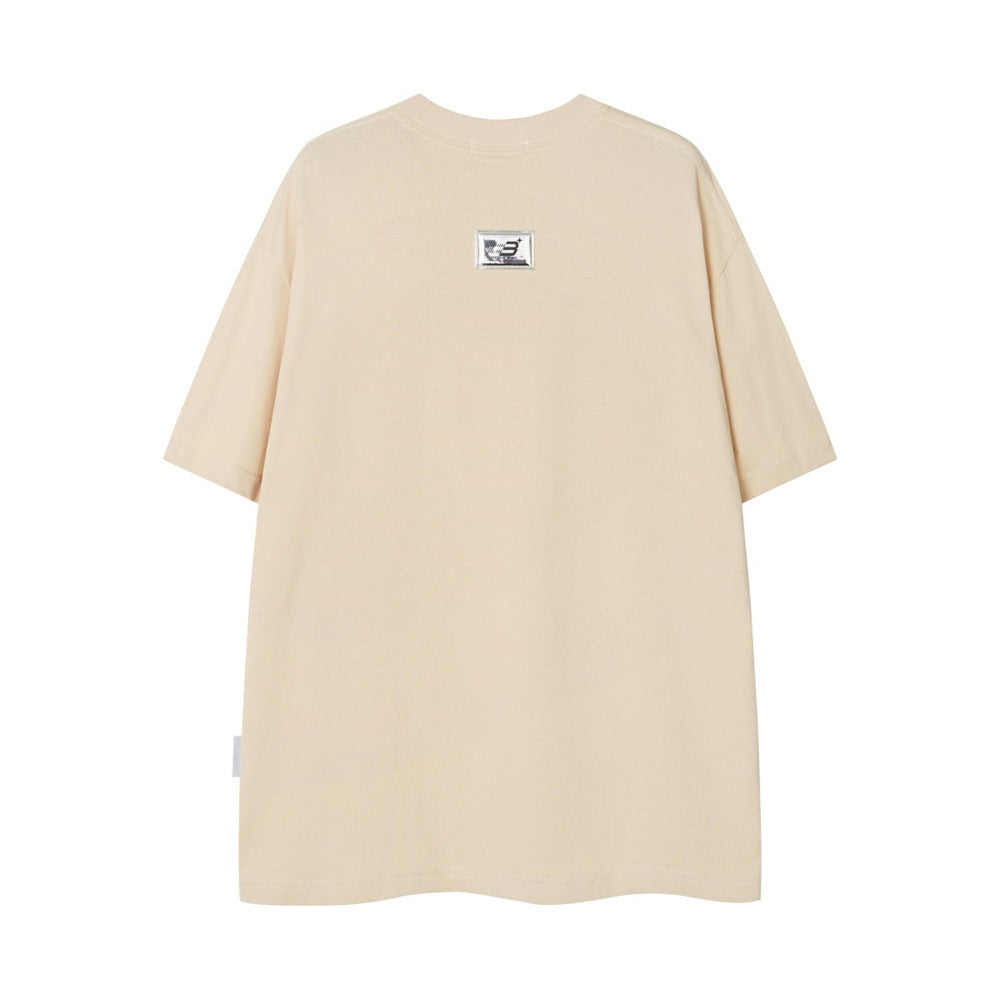 Peace Dove Letter Print Short-sleeve Men