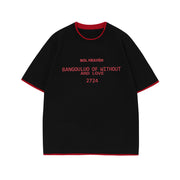 Fashion Colorblock Round Neck Short Sleeve Men
