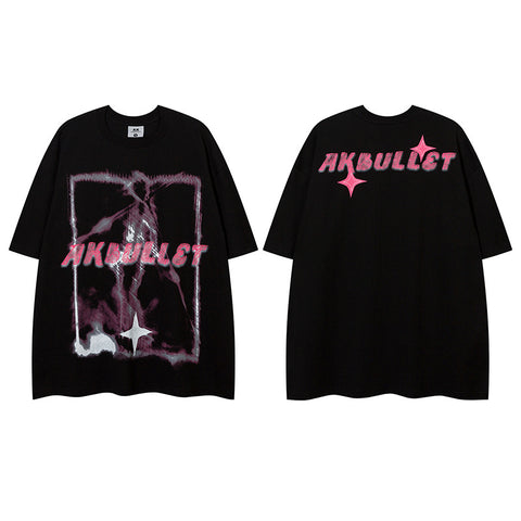 Abstract Graffiti Printing Short Sleeve Men