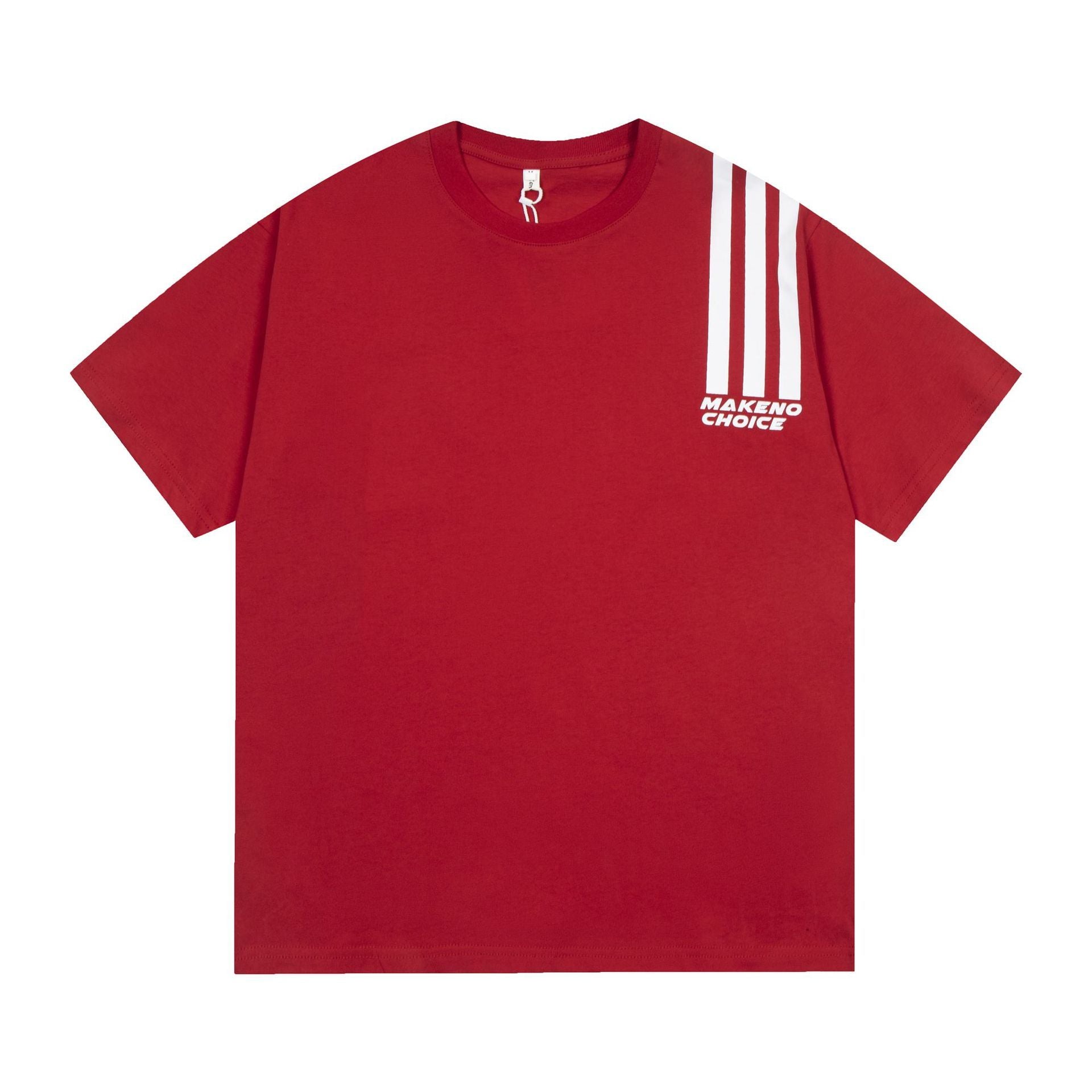 Three Bars Printed Striped Short Sleeve Men