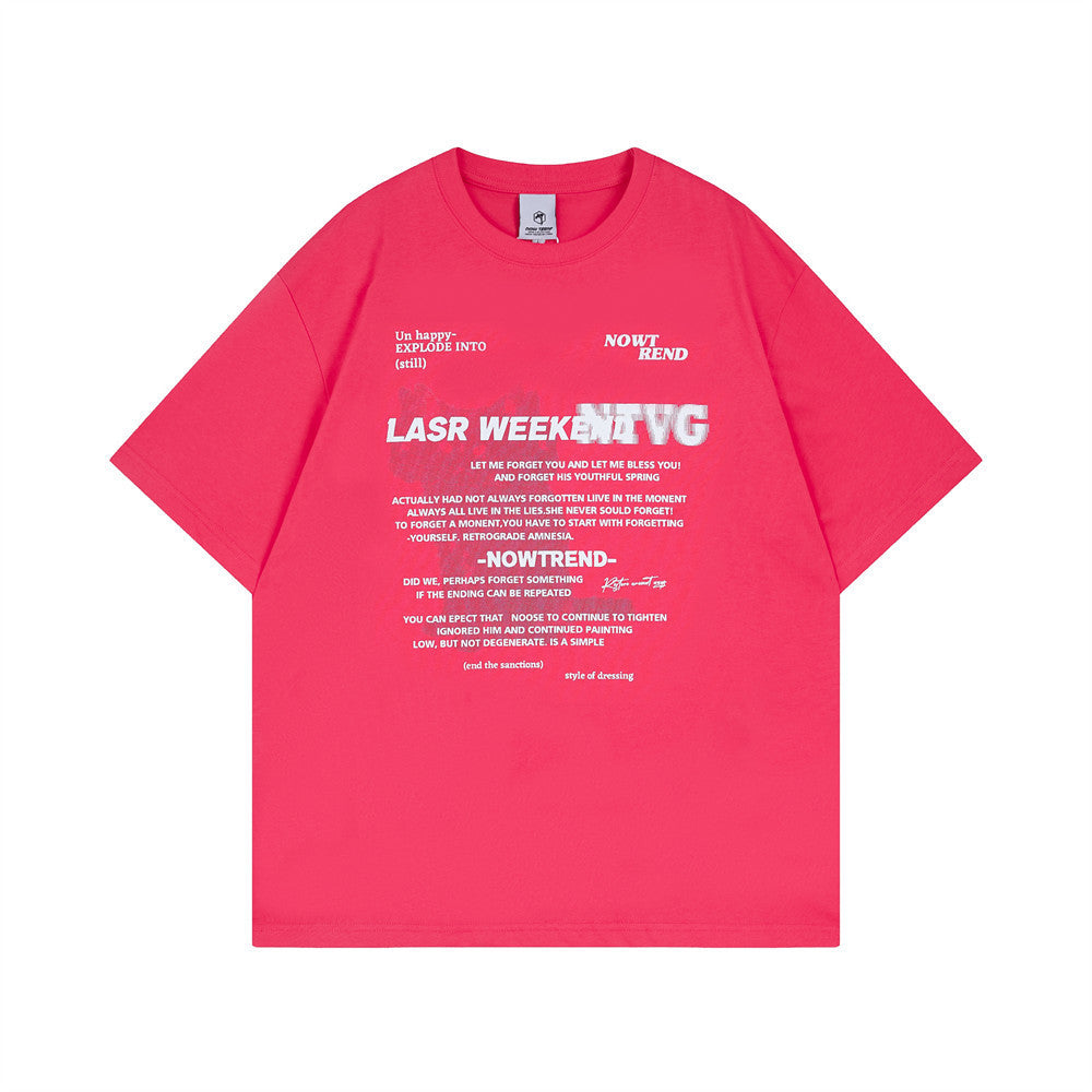 Letter Print Short-sleeve Casual Men