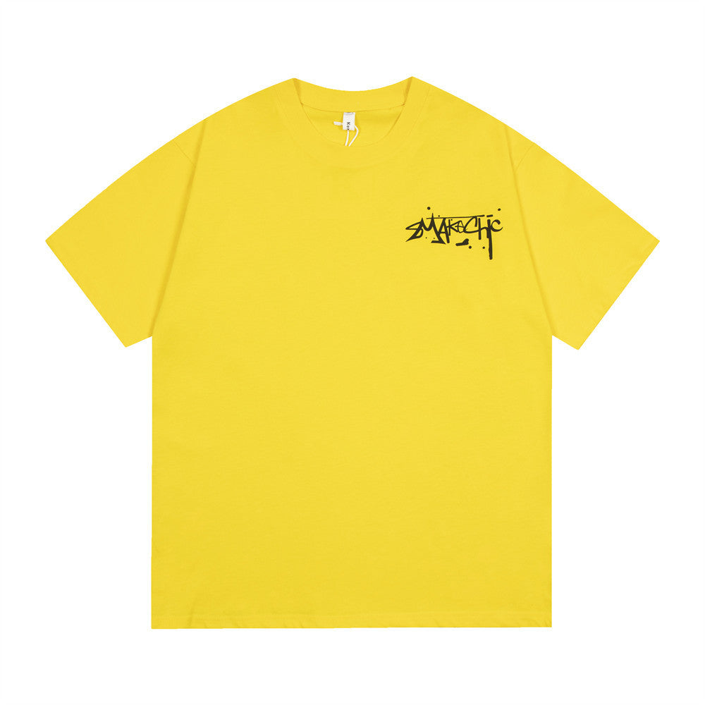 Full Printed Graffiti Cotton Short Sleeve Men