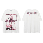 Abstract Graffiti Printing Short Sleeve Men
