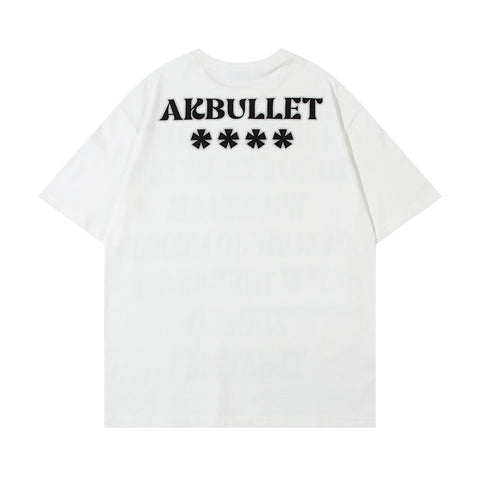 Printed Letter Cotton Short Sleeve Men