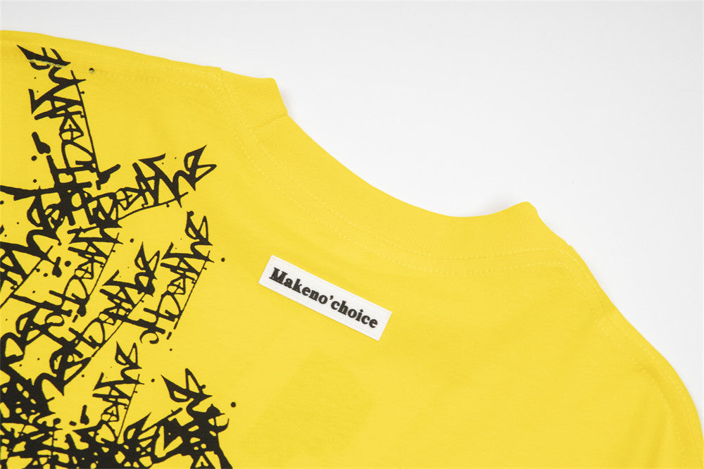 Full Printed Graffiti Cotton Short Sleeve Men