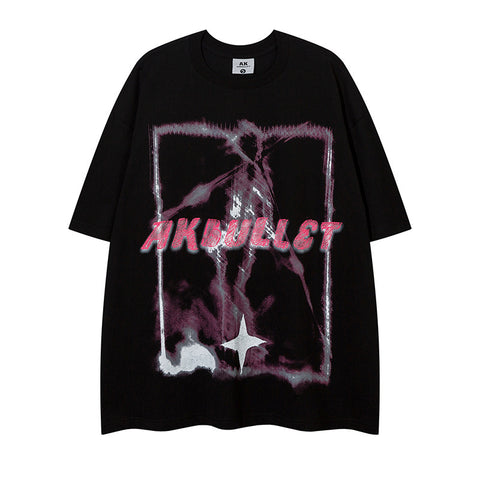 Abstract Graffiti Printing Short Sleeve Men