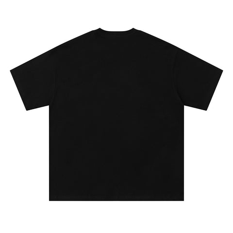 Creative Flocking Embroidery Short Sleeve Men