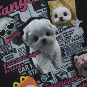 Animal Puppy Printed Short Sleeve Men