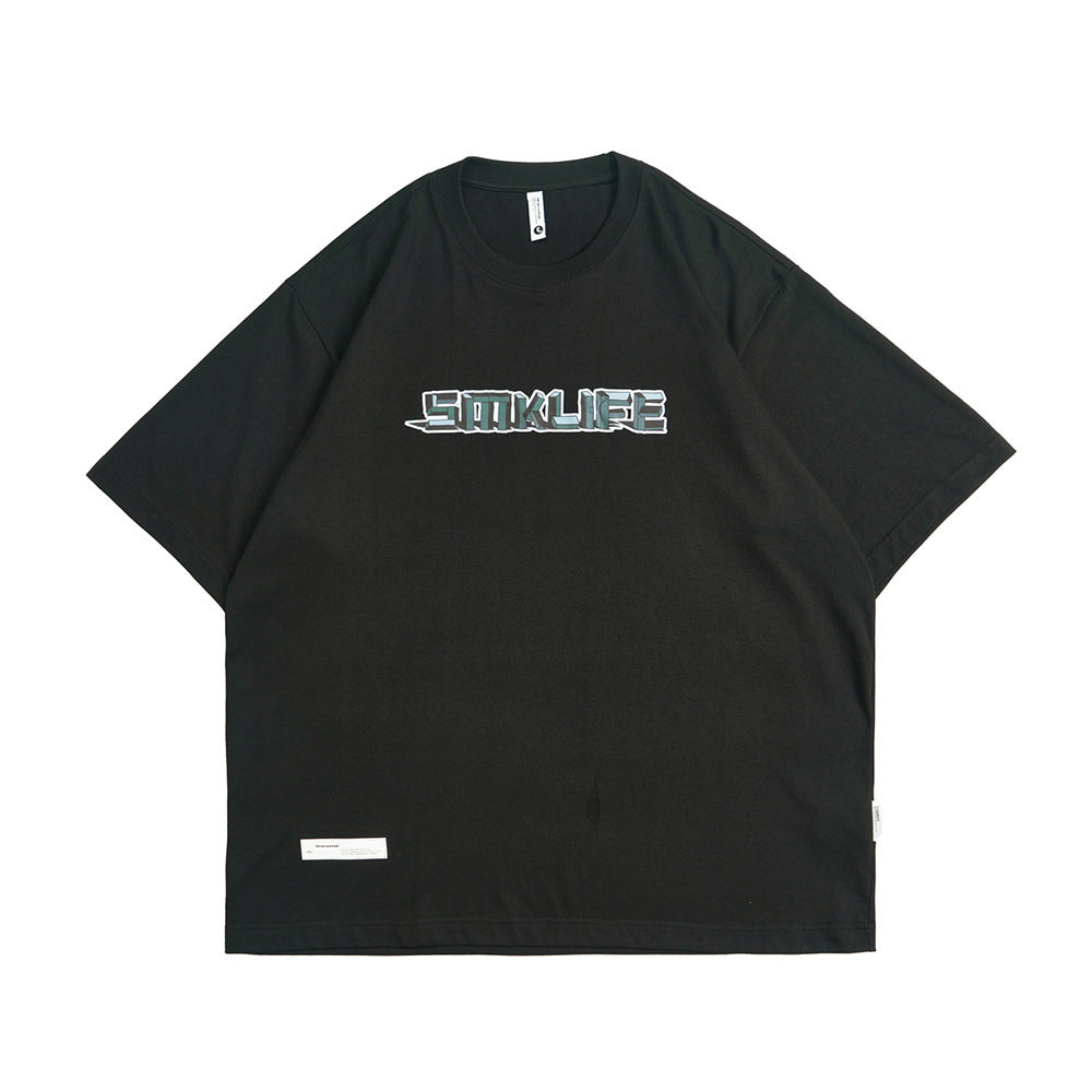 Fashion Simple Letter Print Short-sleeve Men