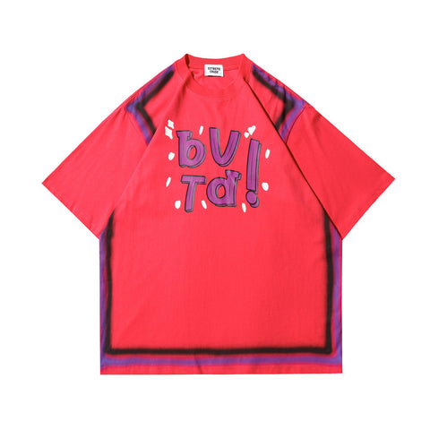 Printed Short Sleeve Cotton Round Neck Men