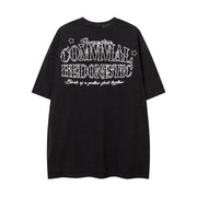 Cartoon Car Print Loose Short Sleeve Men