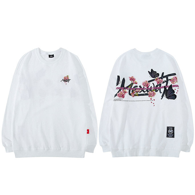 Round neck pullover sweater