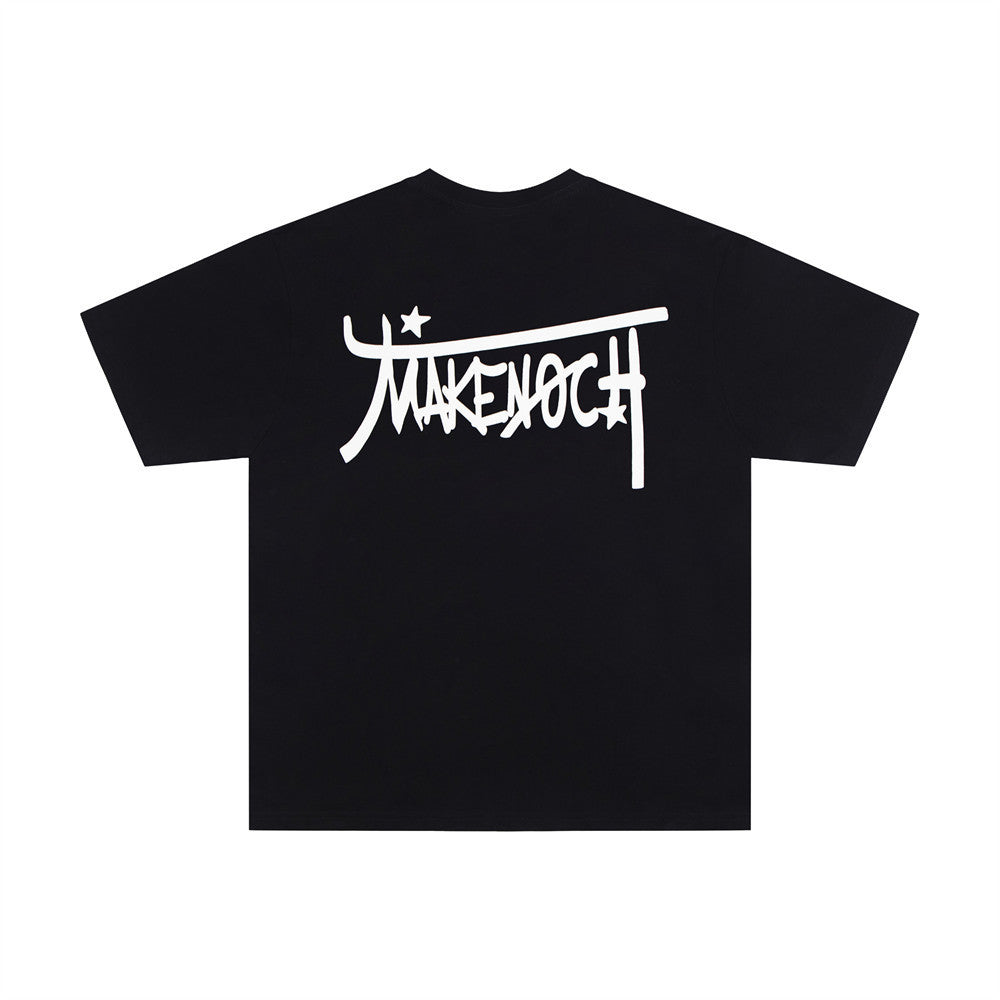 Hand Painted Letter Print Short-sleeve Men