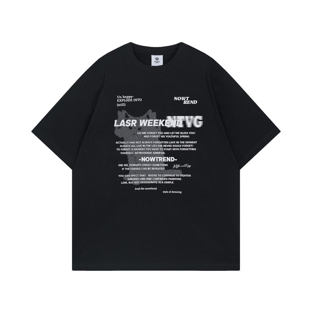 Letter Print Short-sleeve Casual Men