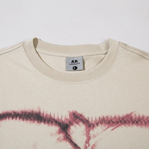 Abstract Graffiti Printing Short Sleeve Men