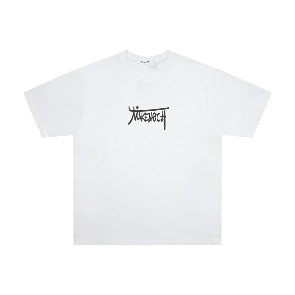 Hand Painted Letter Print Short-sleeve Men