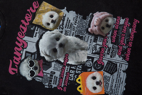 Animal Puppy Printed Short Sleeve Men