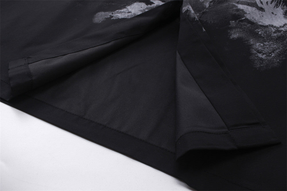 Abstract Printing Short Sleeve Shirt For Men