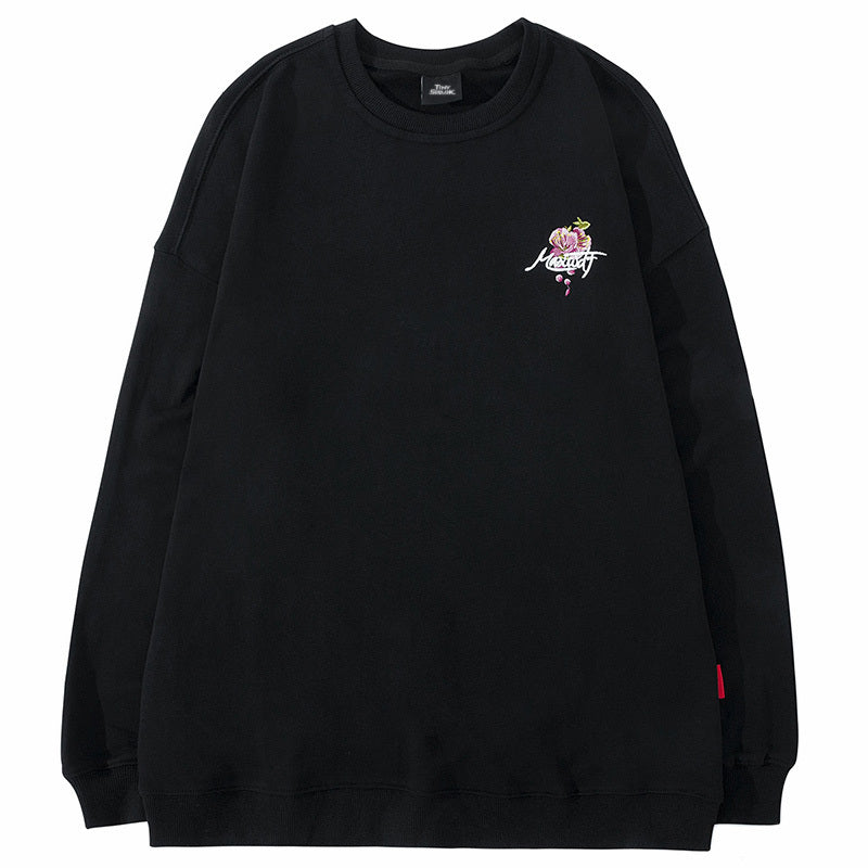 Round neck pullover sweater