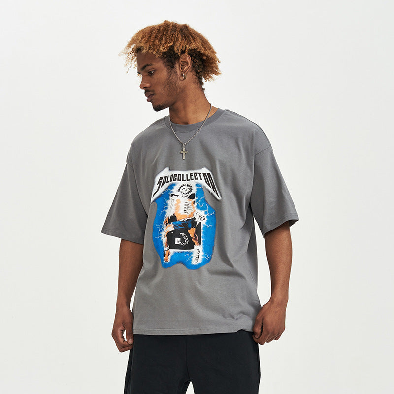 Digital Printing Short Sleeve Men And Women