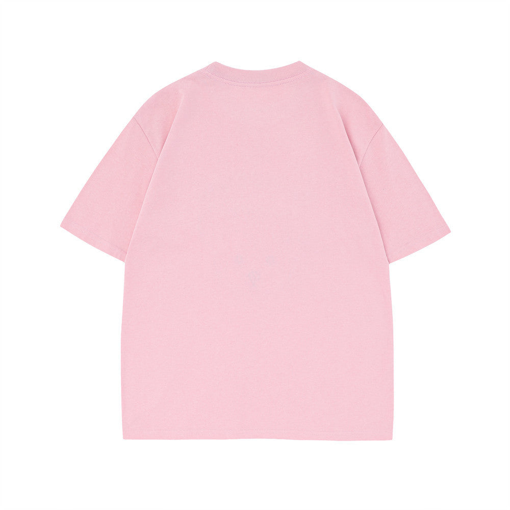Puppy Flocking Embroidered Short Sleeve Men