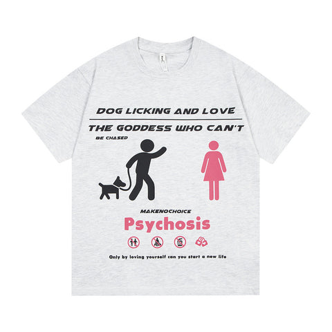 Abstract cotton t-shirt men