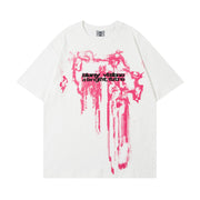 Fashion Splashed Ink Printing Short Sleeve Men