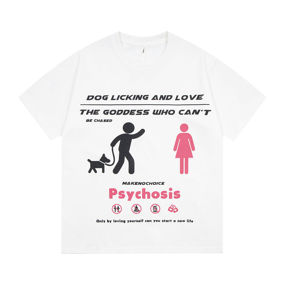 Abstract cotton t-shirt men