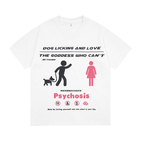 Abstract cotton t-shirt men