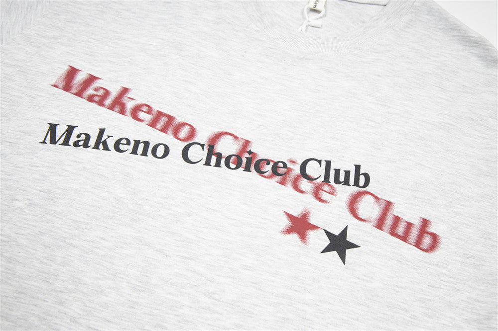 American Printed Letter Short Sleeve Men