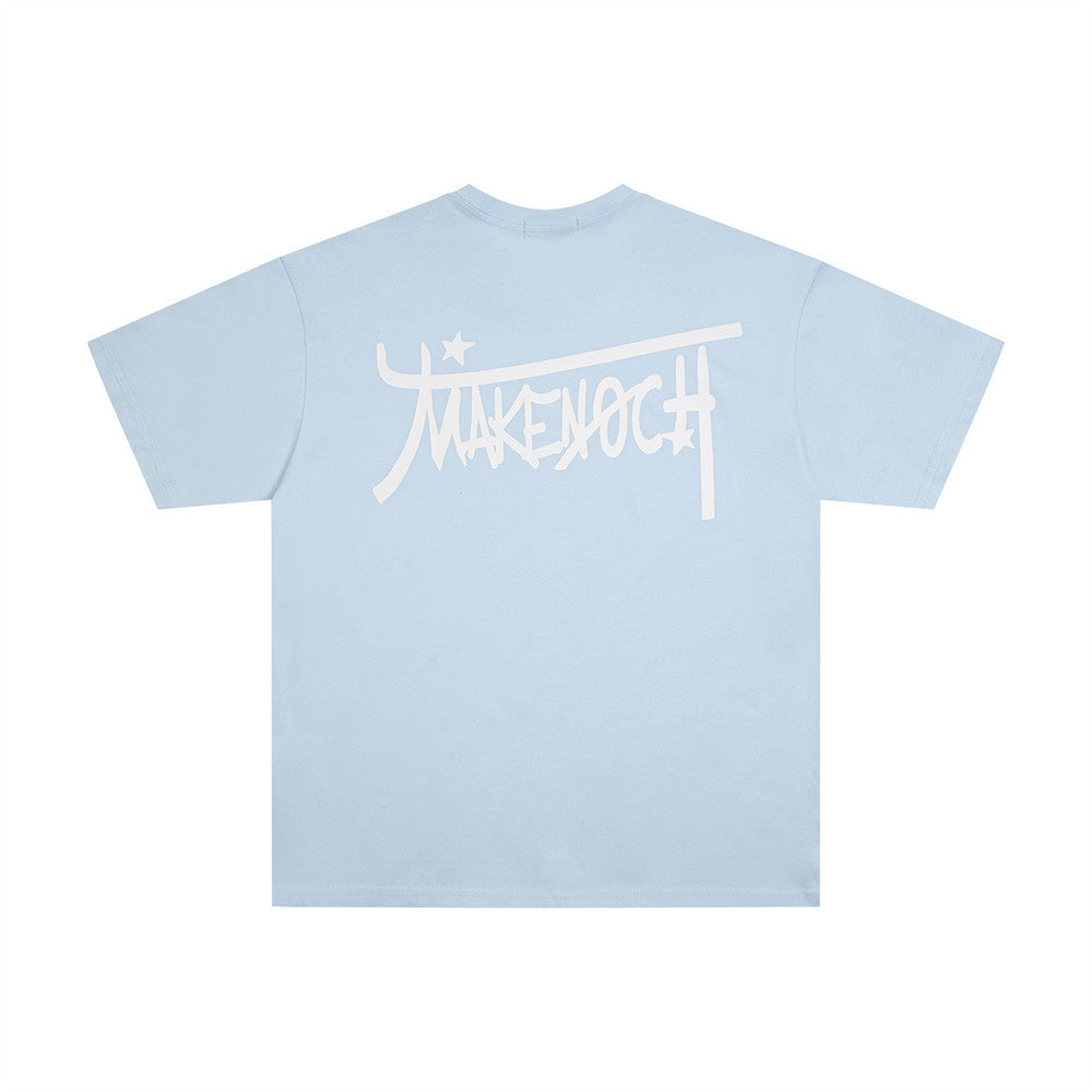Hand Painted Letter Print Short-sleeve Men