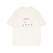 Puppy Flocking Embroidered Short Sleeve Men