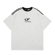 Letter Embroidery Short Sleeve American Men