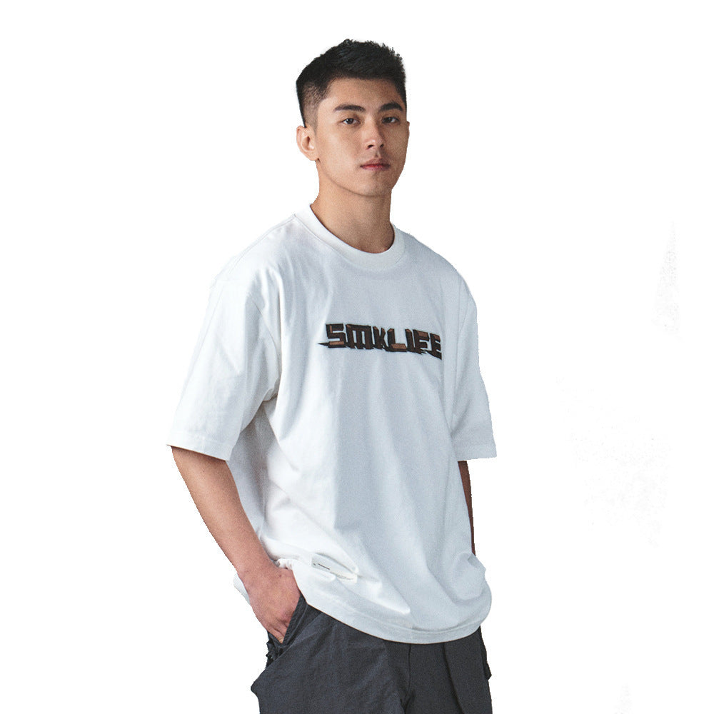 Fashion Simple Letter Print Short-sleeve Men