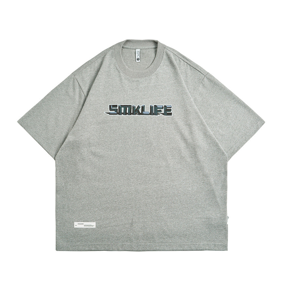 Fashion Simple Letter Print Short-sleeve Men