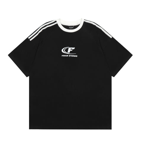 Letter Embroidery Short Sleeve American Men