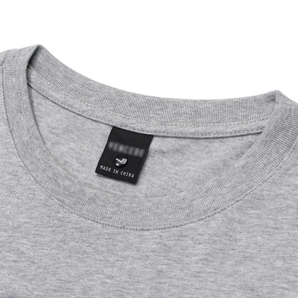 Kitten Paste Cloth Embroidery Short Sleeve Men
