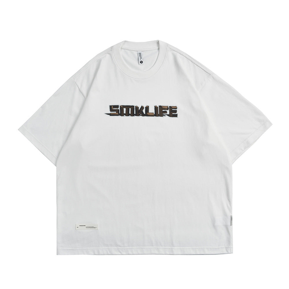 Fashion Simple Letter Print Short-sleeve Men