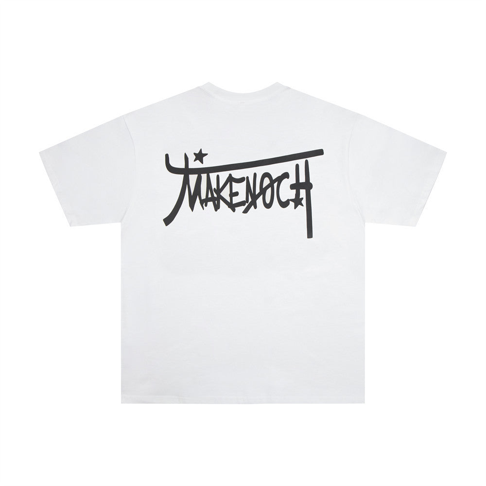 Hand Painted Letter Print Short-sleeve Men