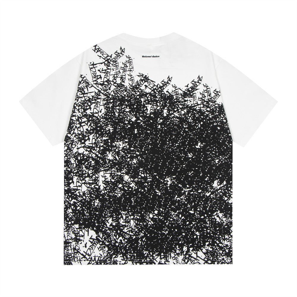 Full Printed Graffiti Cotton Short Sleeve Men