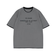 Fashion Colorblock Round Neck Short Sleeve Men