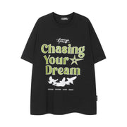 Peace Dove Letter Print Short-sleeve Men