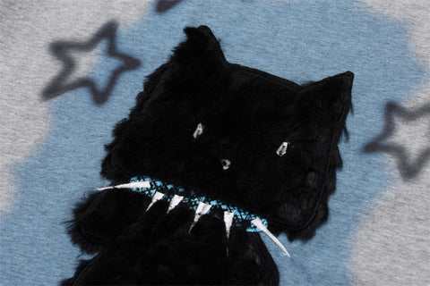 Kitten Paste Cloth Embroidery Short Sleeve Men