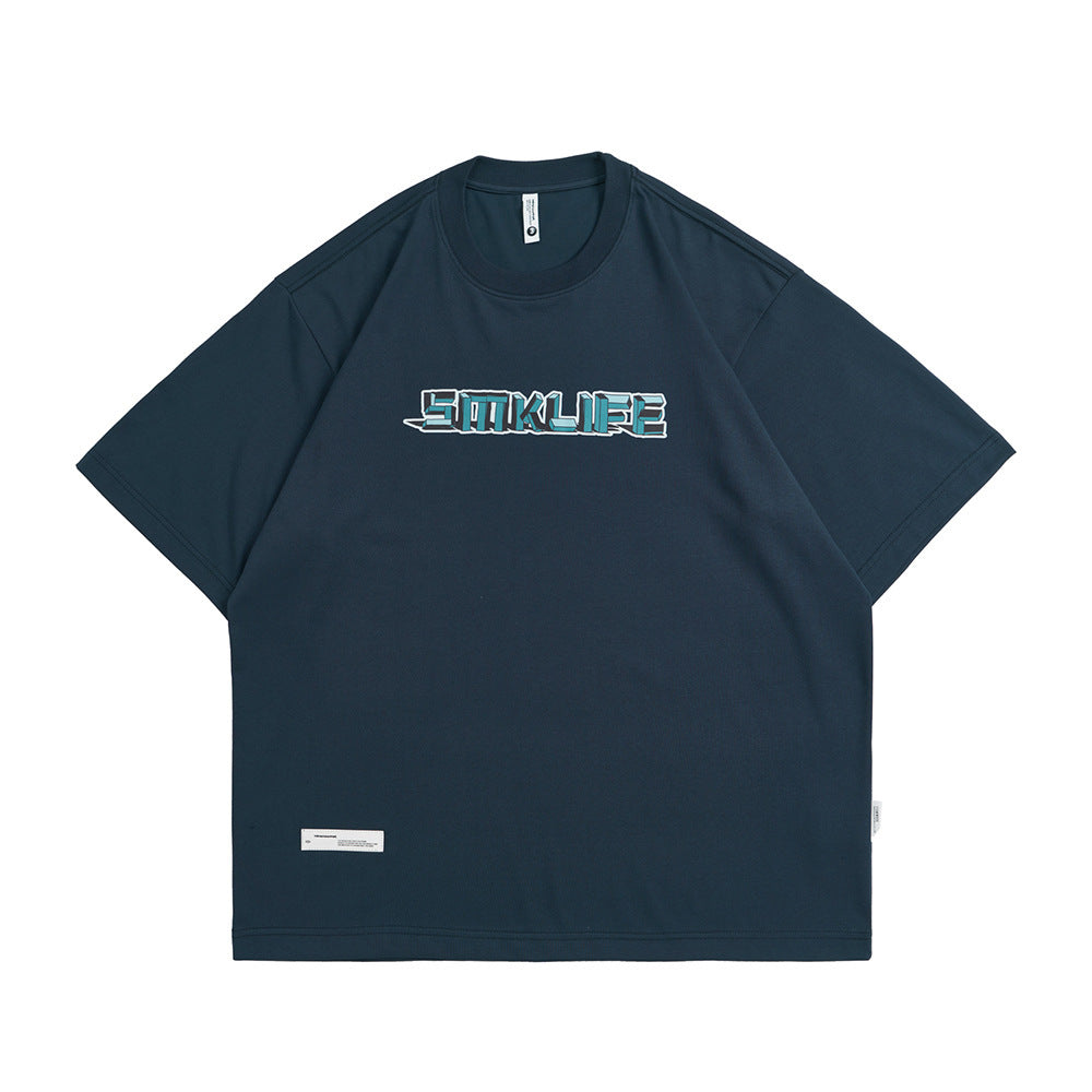 Fashion Simple Letter Print Short-sleeve Men
